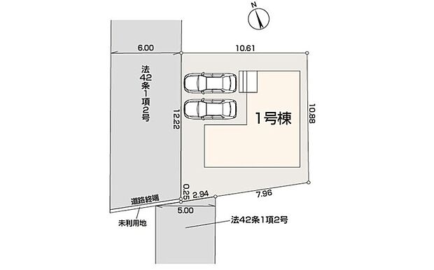並列2台分駐車可能です♪
セカンドカーをお持ちの方や、来客時にも便利ですね◎前面道路は6ｍと広いので駐車もラクラク♪