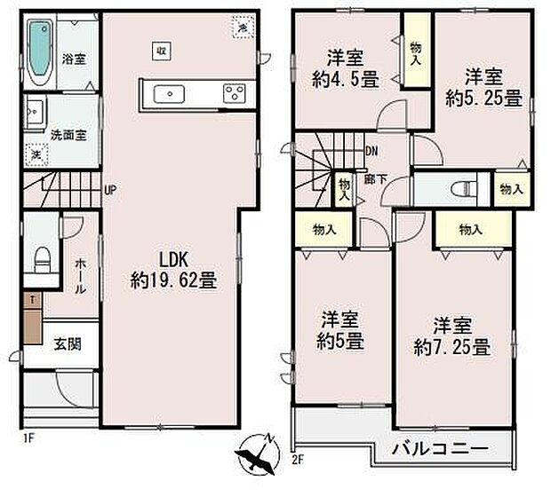 (C号棟)、4LDK、土地面積170m2、建物面積96.25m2