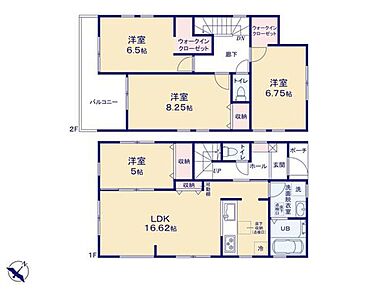 ◇収納豊富で片付くお住まい◇
2階居室は全室【6帖】以上！内2室に「WIC」をご用意しました☆
季節家電やかさばる冬物衣料もスッキリ収納可能♪
LDKも二面採光で快適です☆ 