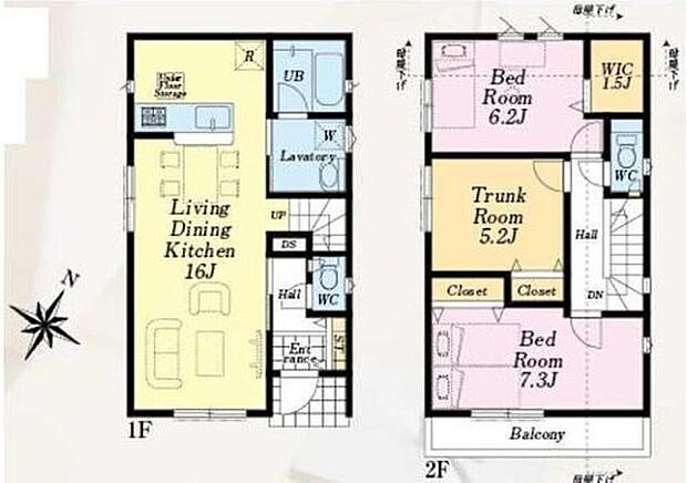 【2LDK+S】家族のコミュニケーションがさりげなく深まるリビングイン階段を採用◎
窓付きのトランクルームは収納スペースとしてはもちろんお部屋としてもお使いいただけます♪
浴室乾燥機つきで雨の日のお洗濯も安心◎