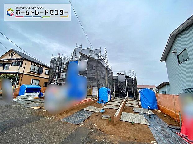 【現地外観写真】今なら建築中の様子をご覧になることができます！地震に強いオリジナル工法を是非お確かめ下さい♪
