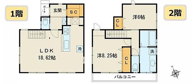 【2LDK】◇広々18帖のLDK!対面キッチンからはLDK全体を見渡せます♪
◇ご家族のコミュニケーションを育むリビング階段♪
◇パントリー付プラン。買いだめもできますね♪
◇SICト付きなので、玄関がすっきり片付きます♪