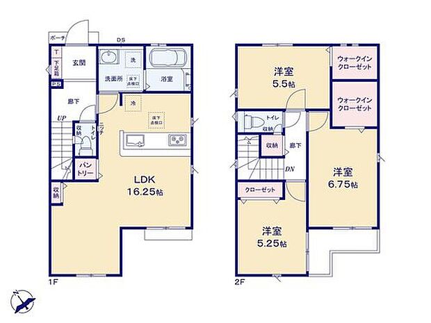 【3LDK】居室・2部屋に「WIC」を設置!!
スッキリ片付き、毎日が気持ちよくお過ごしいただけます♪
キッチン近くに水廻りが集約されているので家事がしやすく、効率も◎!