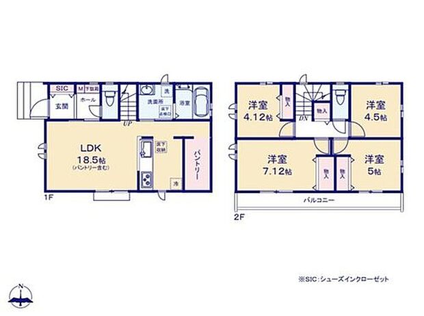 【4LDK】外遊び用おもちゃも片付くSIC!扉付きでそっと生活感を隠せます♪
ゆったり18.5帖LDK!南面の大きな窓から光を採り込み心地よい空間が広がります♪
家族の会話が自然と弾むリビングイン階段×対面キッチンを採用♪