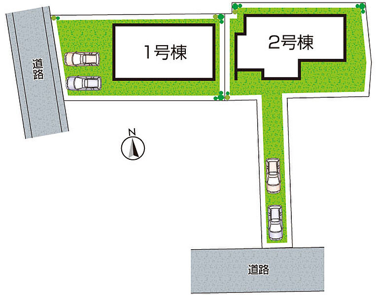 全２区画　前面道路２．４ｍ