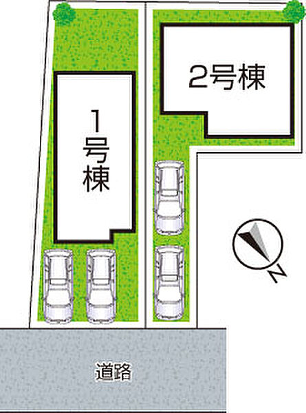 全２区画　前面道路５．３ｍ