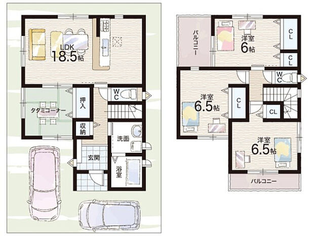 【3LDK】○南山小学校・・・徒歩15分 ○男山第二中学校・・・徒歩18分