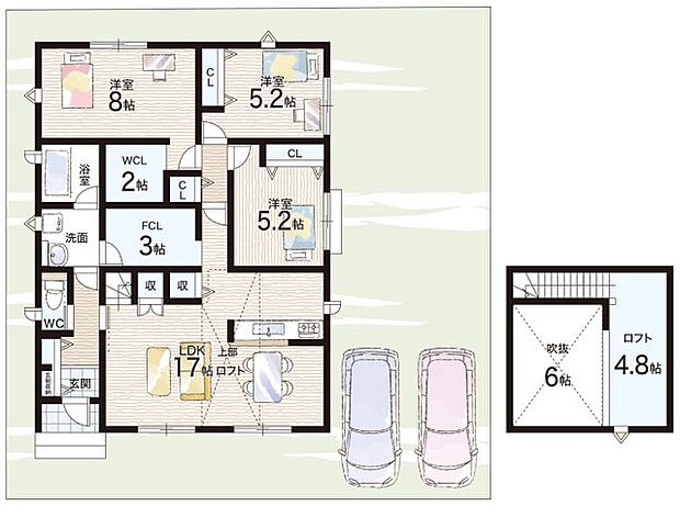 【3LDK】○明親小学校・・・徒歩35分 ○大淀中学校・・・徒歩37分