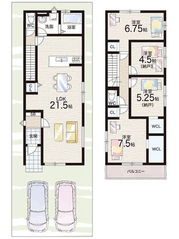 【2LDK+S(納戸)】○井手小学校・・・徒歩8分 ○泉ヶ丘中学校・・・徒歩10分