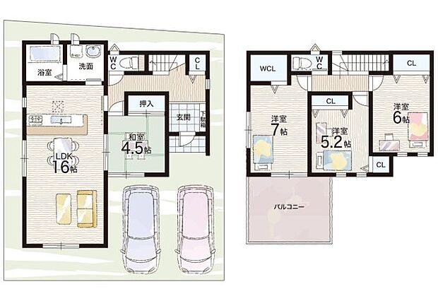 【4LDK】○八幡小学校・・・徒歩14分 ○男山中学校・・・徒歩15分