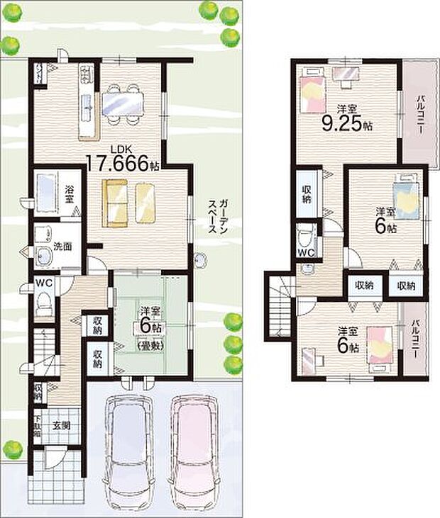 【4LDK】○城山台小学校・・・徒歩21分 ○木津中学校・・・徒歩50分