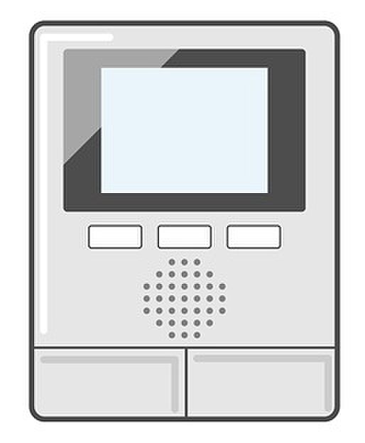【カラーモニターインターホン】声だけでなく来訪者の姿や顔がモニターで確認できるので、小さなお子様がいらっしゃるご家庭でも安心できます！