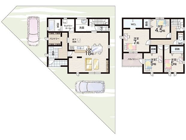【4LDK】○詳徳小学校・・・徒歩3分 ○詳徳中学校・・・徒歩3分