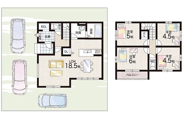 【4LDK】○市原野小学校・・・徒歩27分 ○洛北中学校・・・徒歩27分