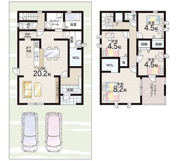 【4LDK】○堅田小学校・・・徒歩12分 ○堅田中学校・・・徒歩15分