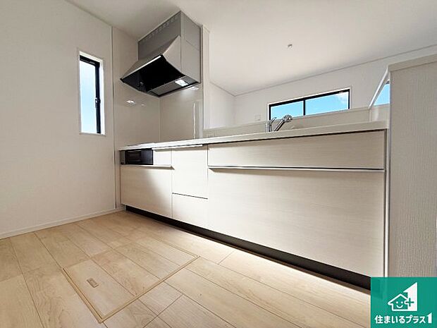 収納豊富！浄水器付きキッチン！お子さまの様子を見ながらお料理を楽しむことができますね。家族のコミュニケーションが増え会話もはずみそう！