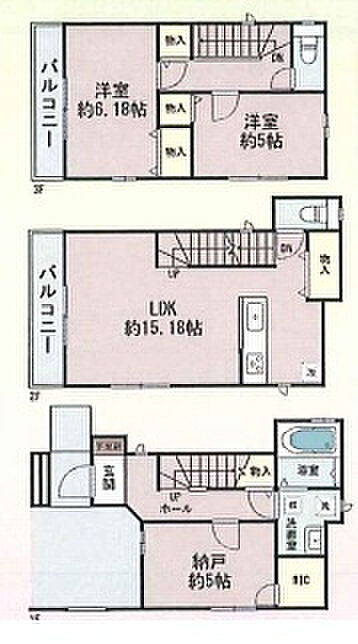 【2LDK+S(納戸)】○日置荘小学校・・・徒歩12分 ○日置荘中学校・・・徒歩13分