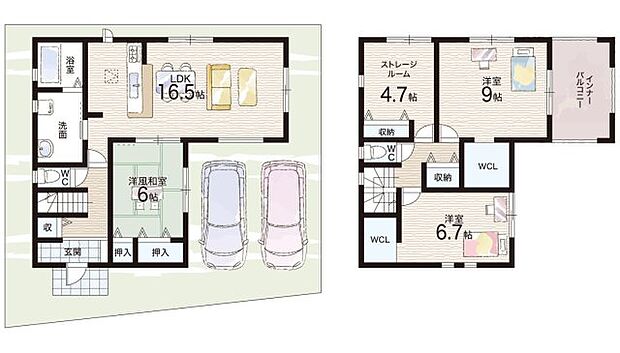 【3LDK+S(納戸)】○平尾小学校・・・徒歩12分 ○美原中学校・・・徒歩20分