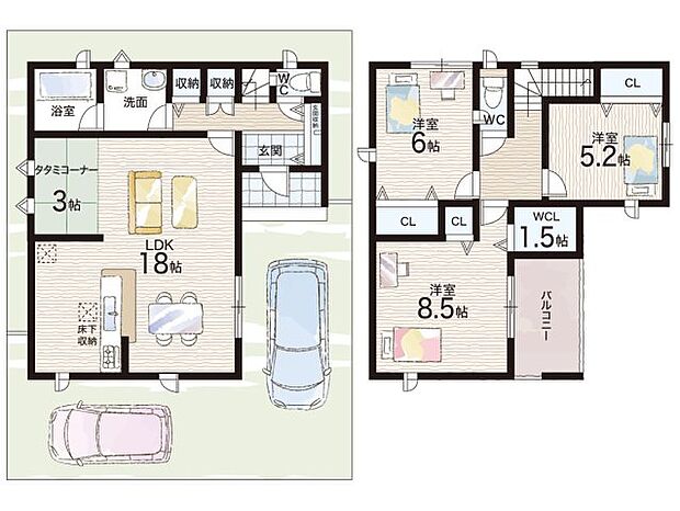 【4LDK】○田島南小学校・・・徒歩10分 ○田島中学校・・・徒歩9分