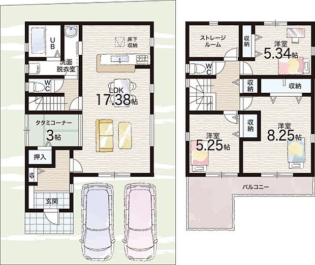 【3LDK+S(納戸)】○幸小学校・・・徒歩7分 ○富秋中学校・・・徒歩17分
