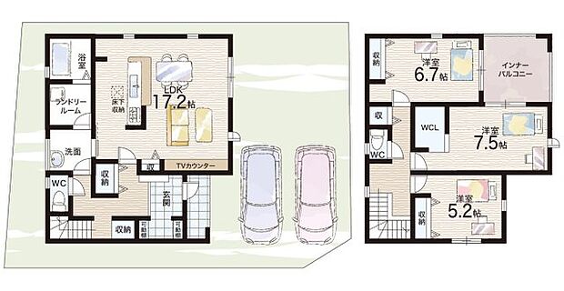 【2LDK+S(納戸)】○大伴小学校・・・徒歩7分 ○第三中学校・・・徒歩19分
