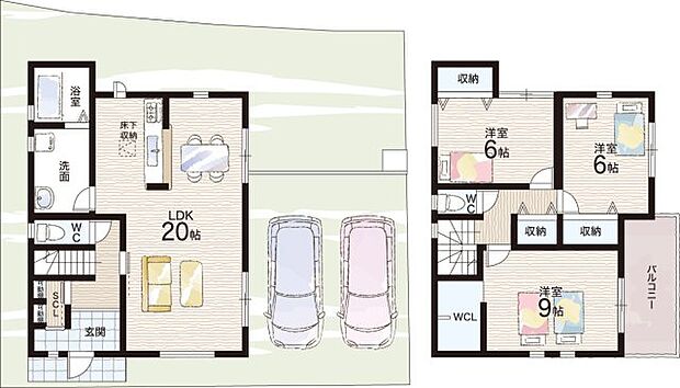 【3LDK】○北小学校・・・徒歩17分 ○熊取北中学校・・・徒歩18分