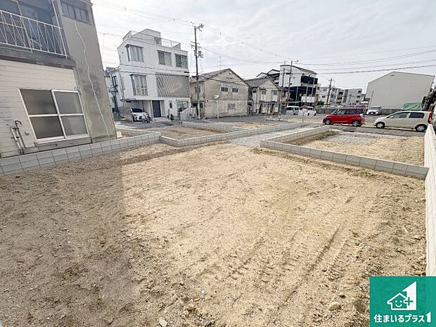 【外観】周辺は落ち着いた街並みの住宅地！子育てがしやすい住環境です！まだ未完成ですが、現地でしかわからない事もございます。是非一度ご覧ください。
