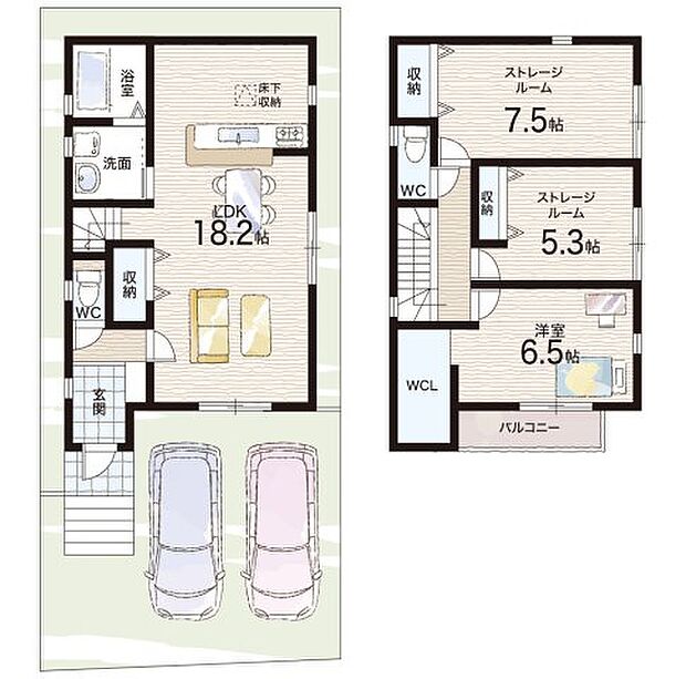 【1LDK+S(納戸)】○埴生南小学校・・・徒歩12分 ○河原城中学校・・・徒歩19分