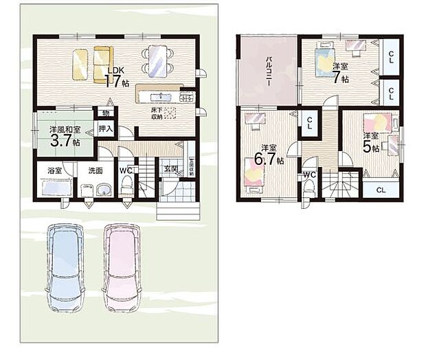 【4LDK】○大伴小学校・・・徒歩24分 ○第三中学校・・・徒歩11分