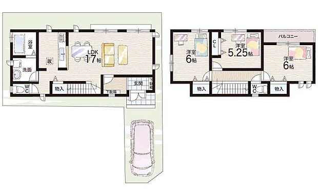 【3LDK】○黒山小学校・・・徒歩３分 ○美原中学校・・・徒歩１４分