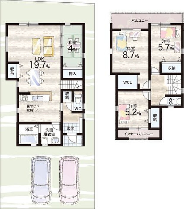 【4LDK】○羽曳野市立はびきの埴生学園・・・徒歩１４分 ○羽曳野市立はびきの埴生学園・・・徒歩１４分