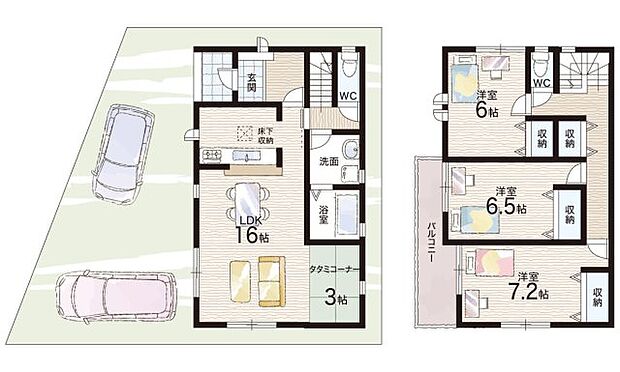 【3LDK】○埴生南小学校・・・徒歩9分 ○河原城中学校・・・徒歩9分