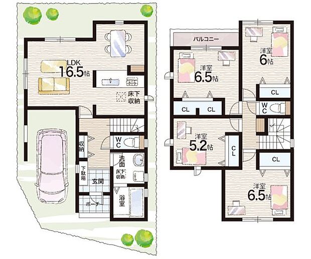 【4LDK】○福田小学校・・・徒歩１２分 ○泉ヶ丘東中学校・・・徒歩２０分
