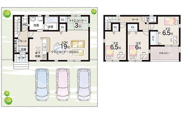 【3LDK】○岡崎小学校・・・徒歩15分 ○東中学校・・・徒歩35分