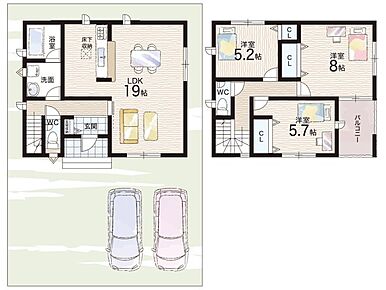 ○八幡台小学校・・・徒歩14分 ○西脇中学校・・・徒歩14分 
