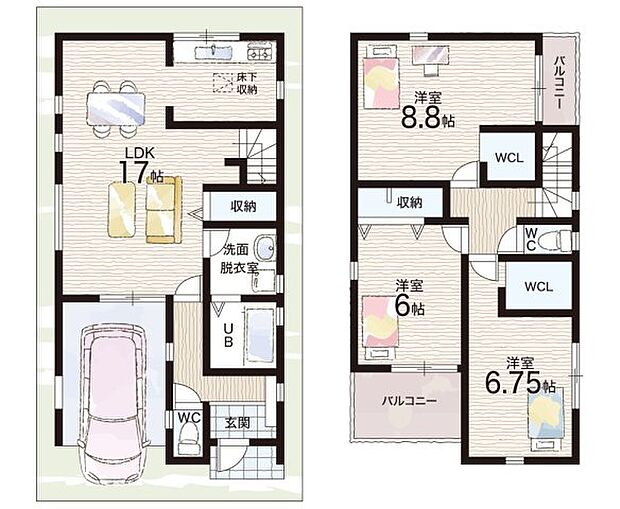 【3LDK】○平野小学校・・・徒歩6分 ○北平野中学校・・・徒歩5分
