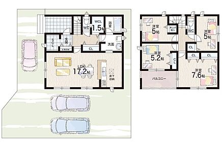 ○木本小学校・・・徒歩4分 ○河西中学校・・・徒歩17分 
