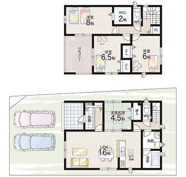 【4LDK】○名手小学校・・・徒歩6分 ○那賀中学校・・・徒歩16分