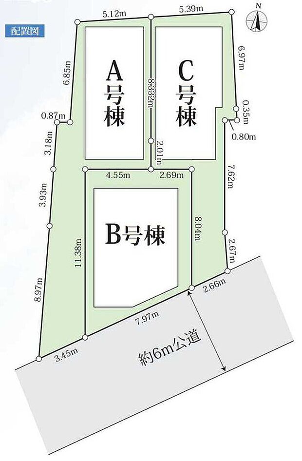 全3棟 配置図