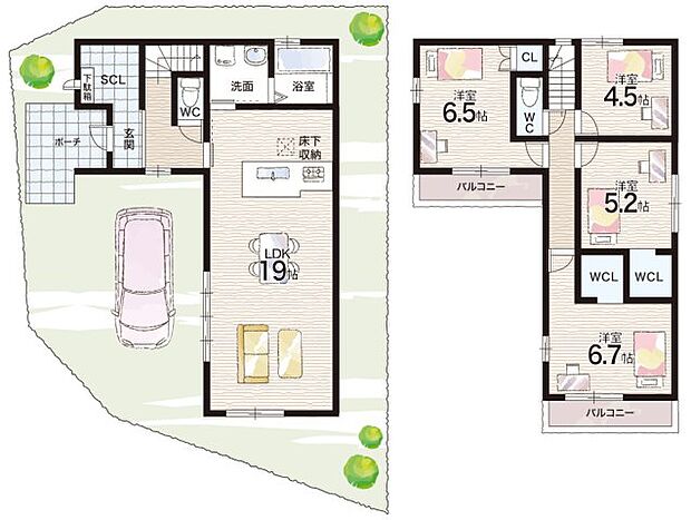 【4LDK】○舞子小学校・・・徒歩7分 ○舞子中学校・・・徒歩10分