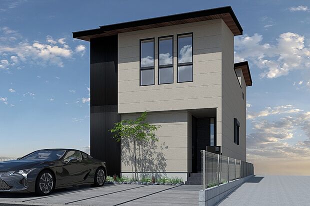 CGイメージパース/1号地外観パース(建物未完成のためイメージパースです)