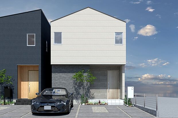 ■CGイメージパース/1号地外観パース■（建物未完成のためイメージパースです）