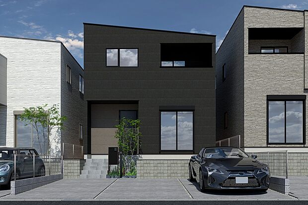 【■CGイメージパース/2号地外観パース■】(建物未完成のためイメージパースです)