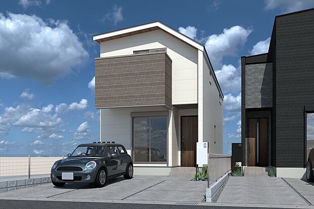 【■CGイメージパース/2号地外観パース■】（建物未完成のためイメージパースです）