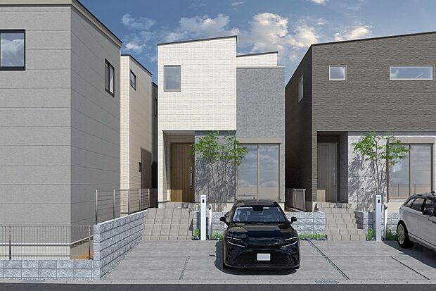 【■CGイメージパース／2号地外観パース■】（建物未完成のためイメージパースです）