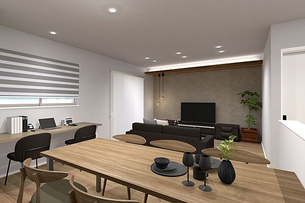 【■CGイメージパース/2号地内観パース■】(建物未完成のためイメージパースです)