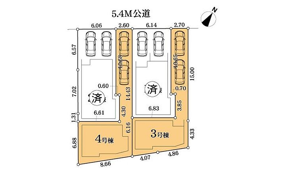 全体区画図：該当4号棟