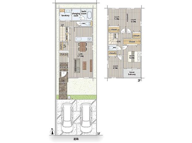 (1号地)、価格4790万円、3LDK、土地面積124.2m2、建物面積103.52m2