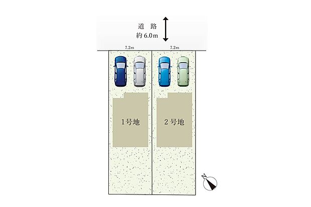 【全体区画図】
ゆとりあるお庭が魅力的です。