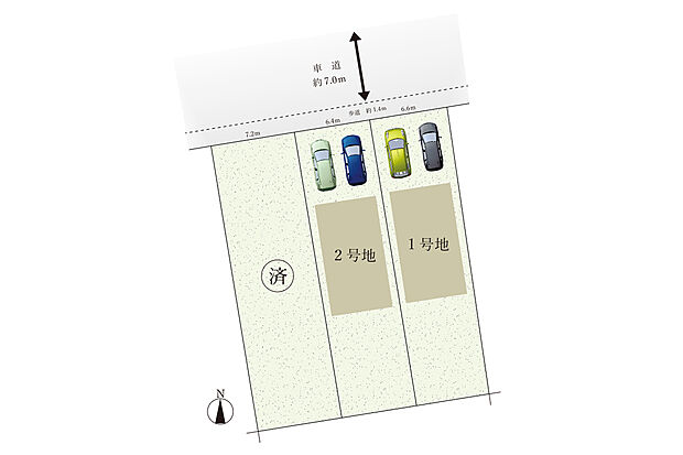 全体区画図
広々お庭付！